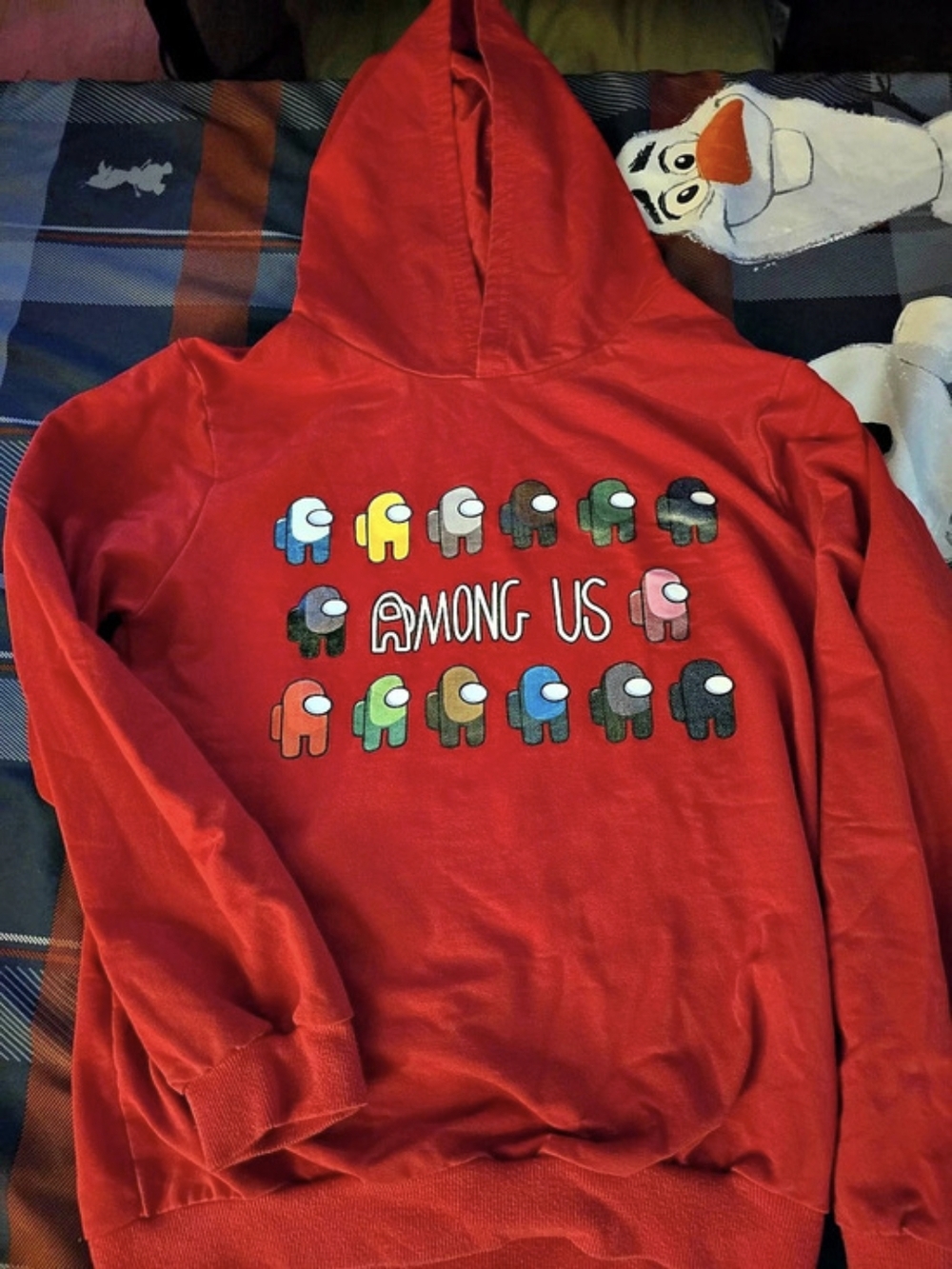 Kids Red Among Us Pullover Hoodie